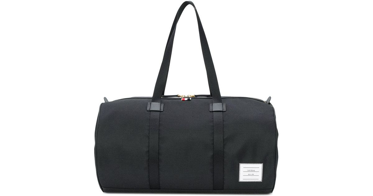 plain black gym bag