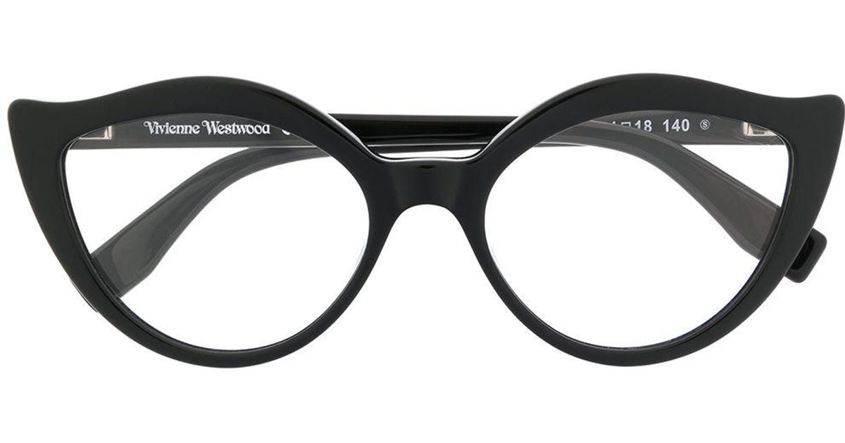 Vivienne Westwood exaggerated Cat-eye Glasses in Black | Lyst