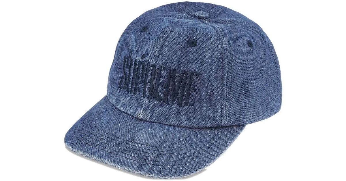 Supreme Splatter 6-Panel Baseball Cap in Blue for Men | Lyst
