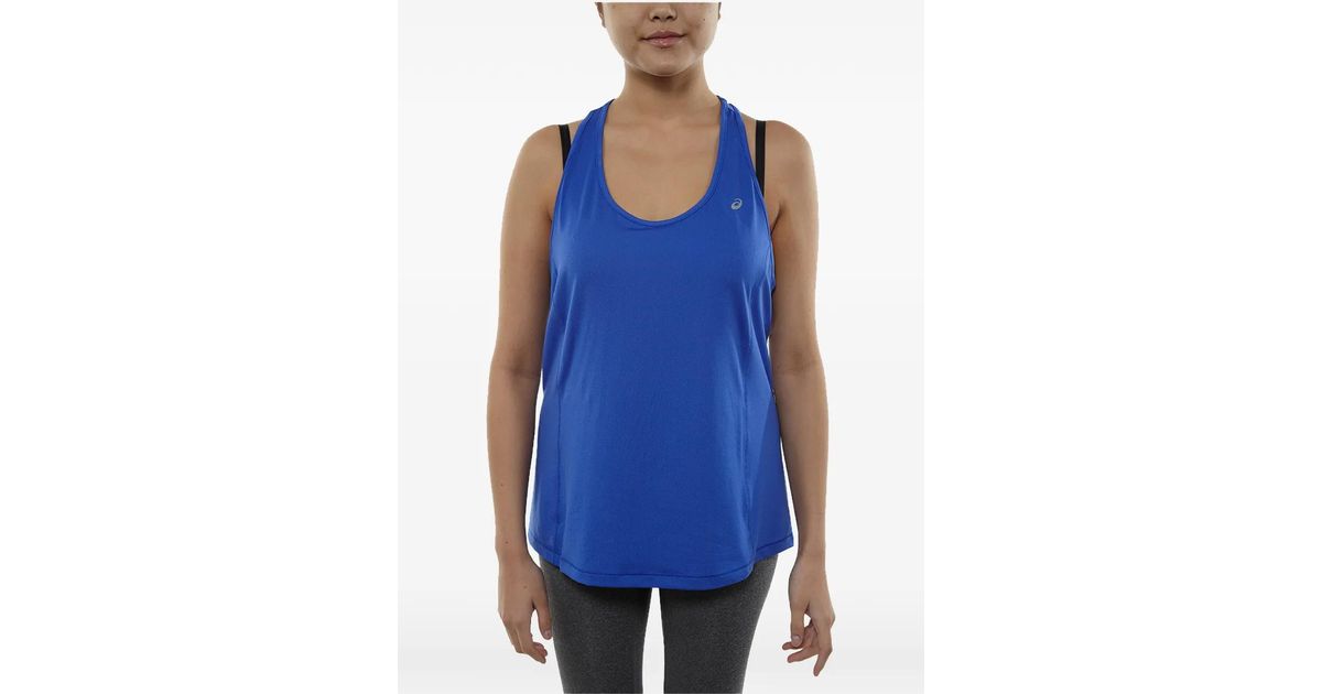 Asics Emma Racerback Top in Blue | Lyst