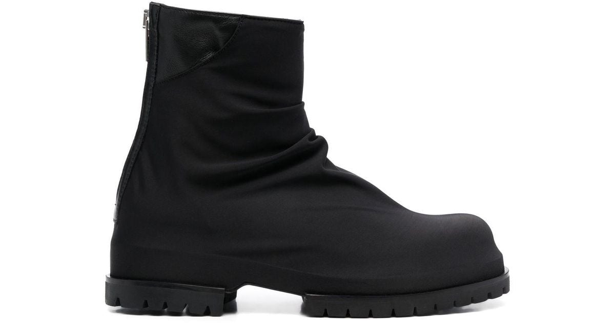 424 Leather Marathon Ankle Boots in Black for Men | Lyst