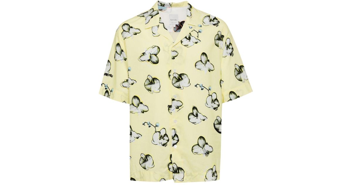 Paul Smith Yellow Printed Shirt