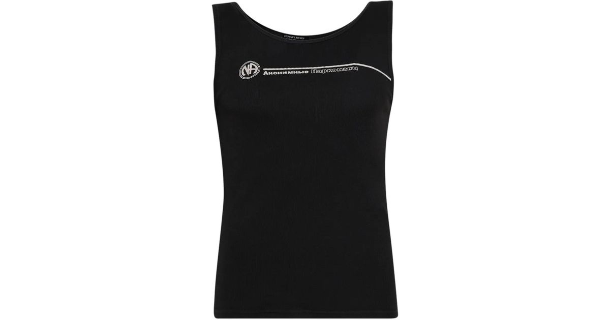 Enfants Riches Deprimes Russian Na Graphic Tank Top in Black for