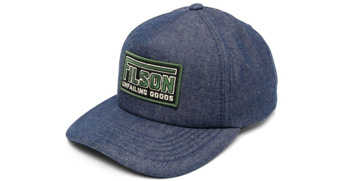 Filson Logo-patch Denim Cap in Blue for Men | Lyst