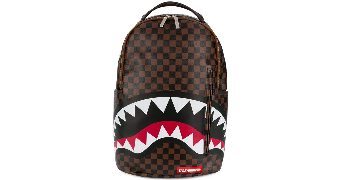 Sprayground Synthetic Shark Backpack in Brown for Men - Lyst