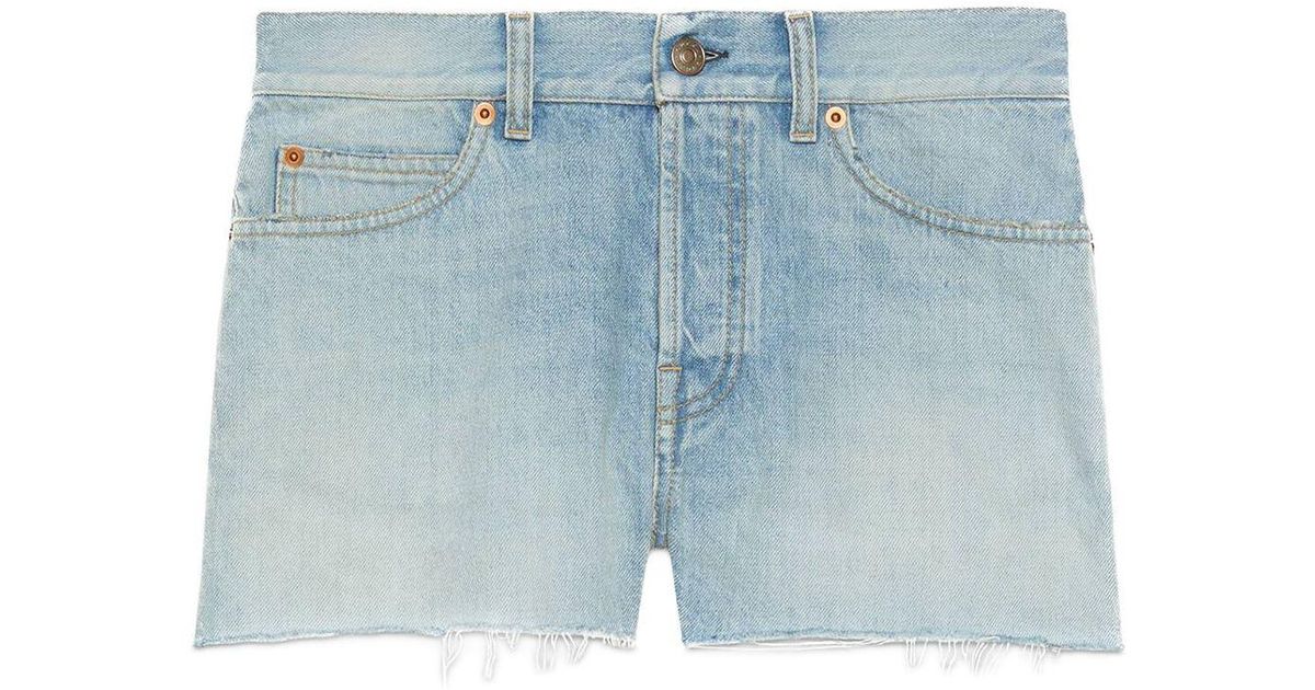 Gucci X Doraemon Eco-denim Shorts in 
