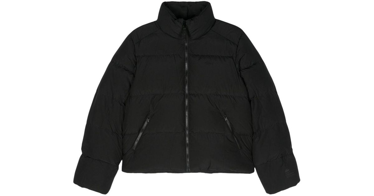 Lacoste Collapsible Puffer Jacket in Black Lyst