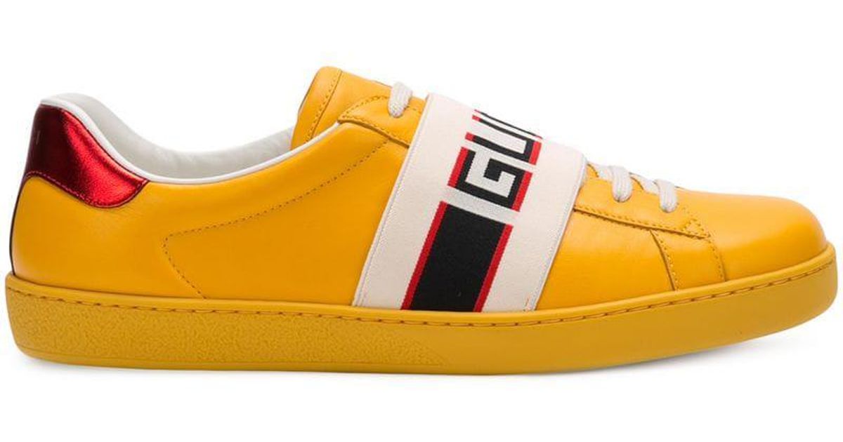 gucci stripe leather sneaker