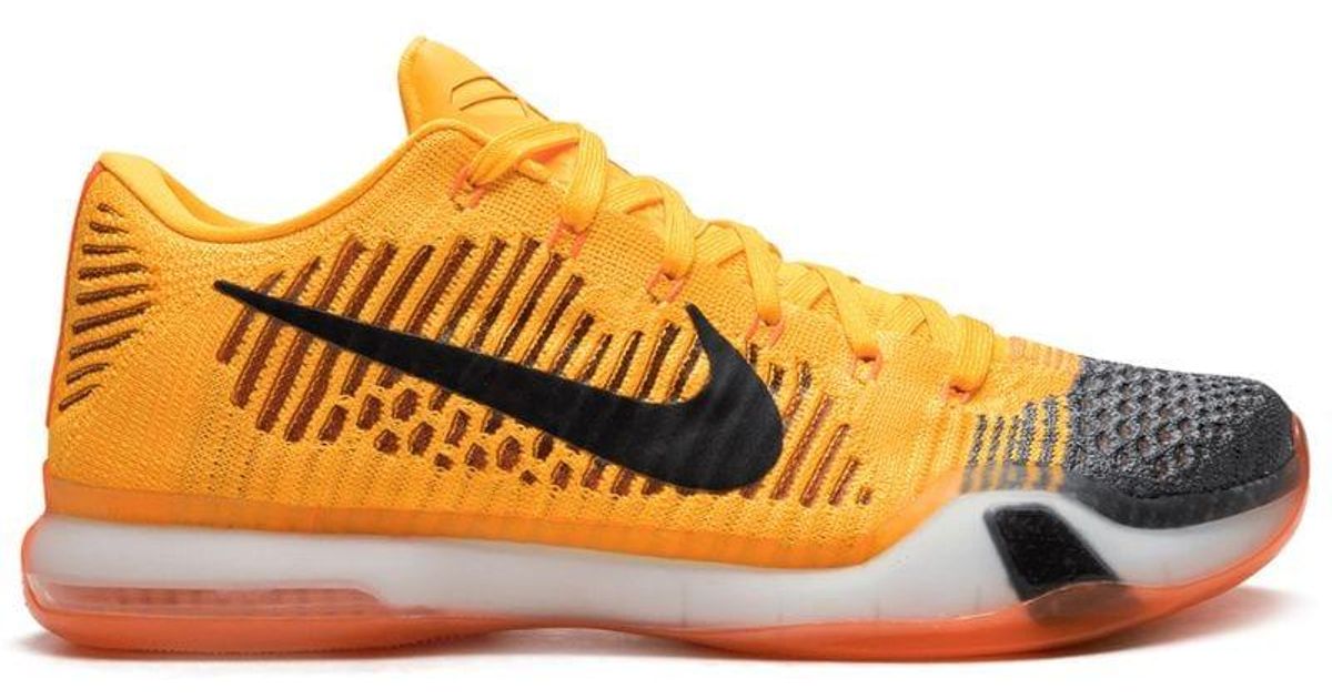 Nike Kobe 10 Elite Low Sneakers in Yellow for Men Lyst