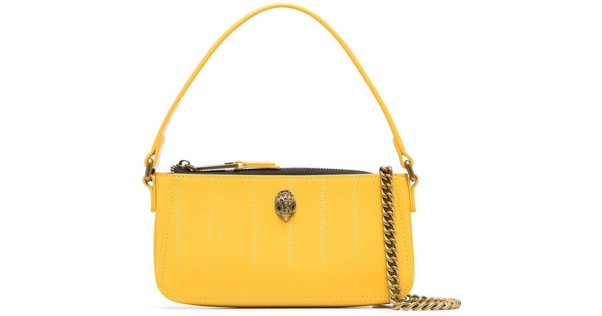 Kurt Geiger Leather Shoreditch Shoulder Bag in Yellow Lyst