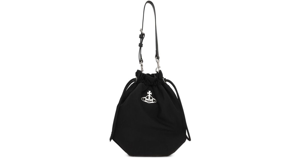 Vivienne Westwood Drawstring Clutch Bag in Black | Lyst