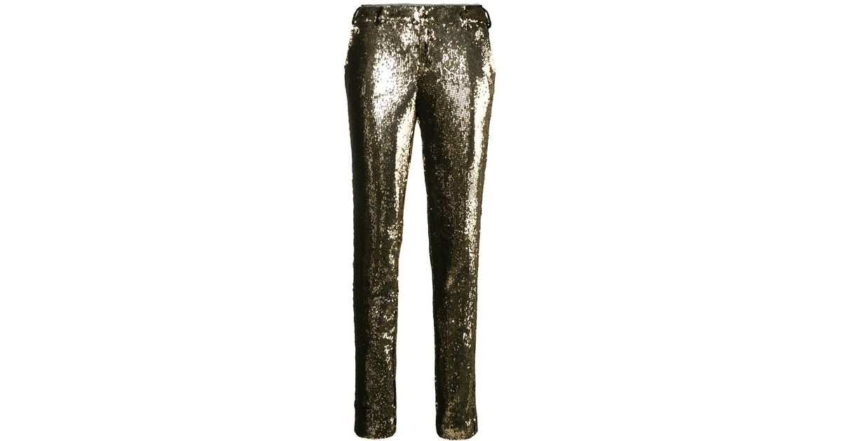 Fashion Show Prune Sequin Trousers 