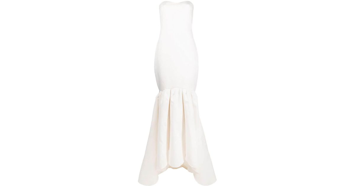 ROTATE BIRGER CHRISTENSEN Bandeau-style Fishtail Bridal Gown in White ...