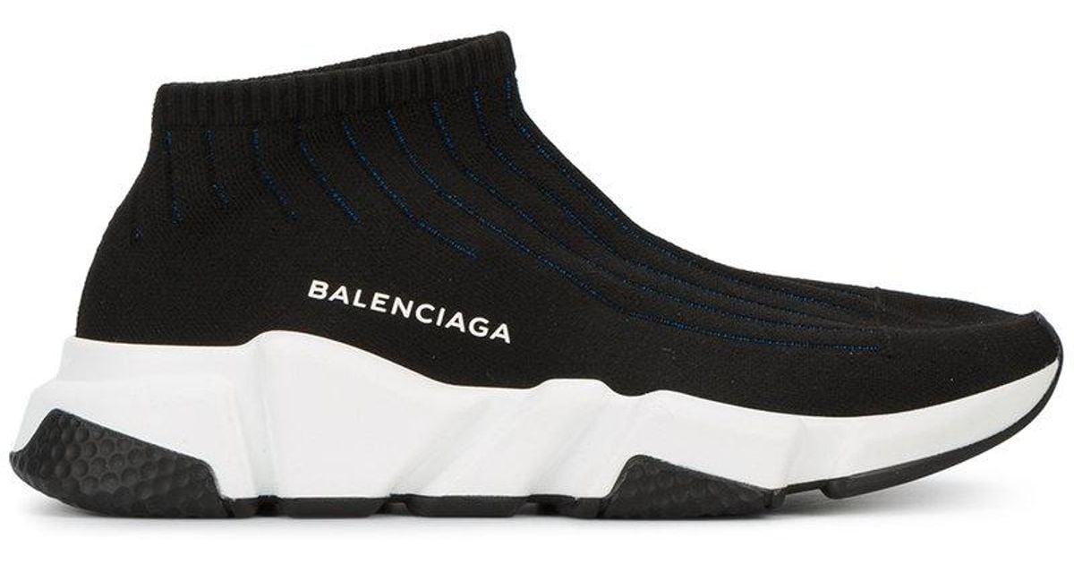 Balenciaga Synthetic Logo Print Sneakers in Black Lyst