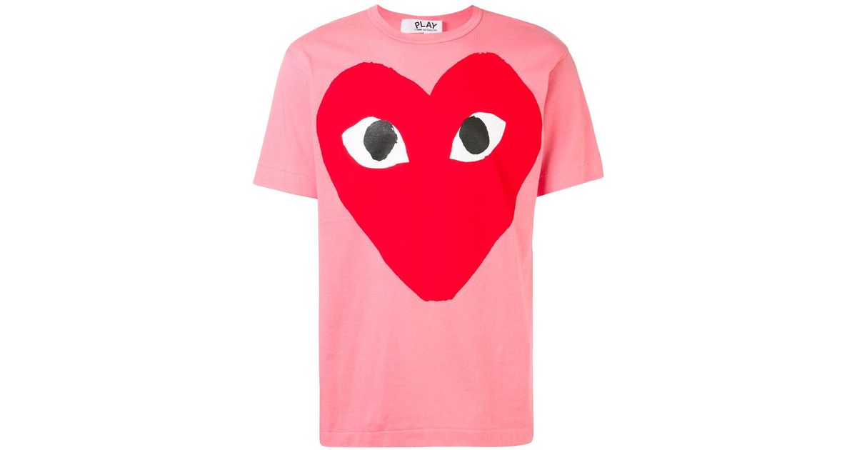 COMME DES GARÇONS PLAY T-shirt Met Hartprint in het Roze voor heren | Lyst  NL