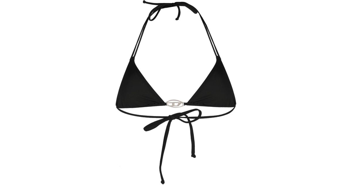 DIESEL Bfb-sees-o Triangle-cup Bikini Top in Black | Lyst