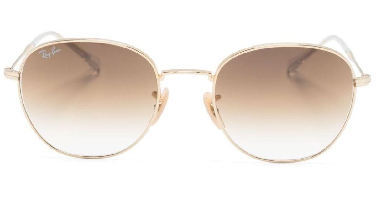 Ray-Ban Metallic Pantos-frame Sunglasses in Natural | Lyst