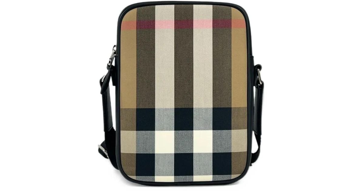 Burberry Paddy Check Crossbody Bag in Black | Lyst