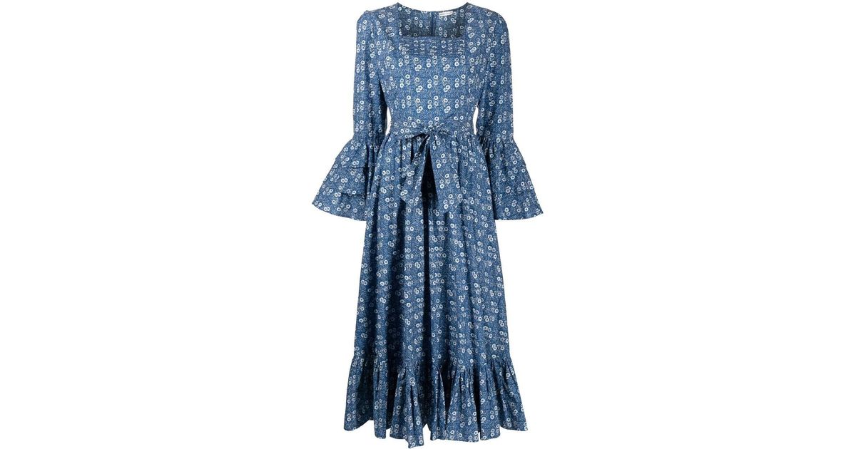 BATSHEVA X Laura Ashley Waverly Midi Dress in Blue Lyst UK