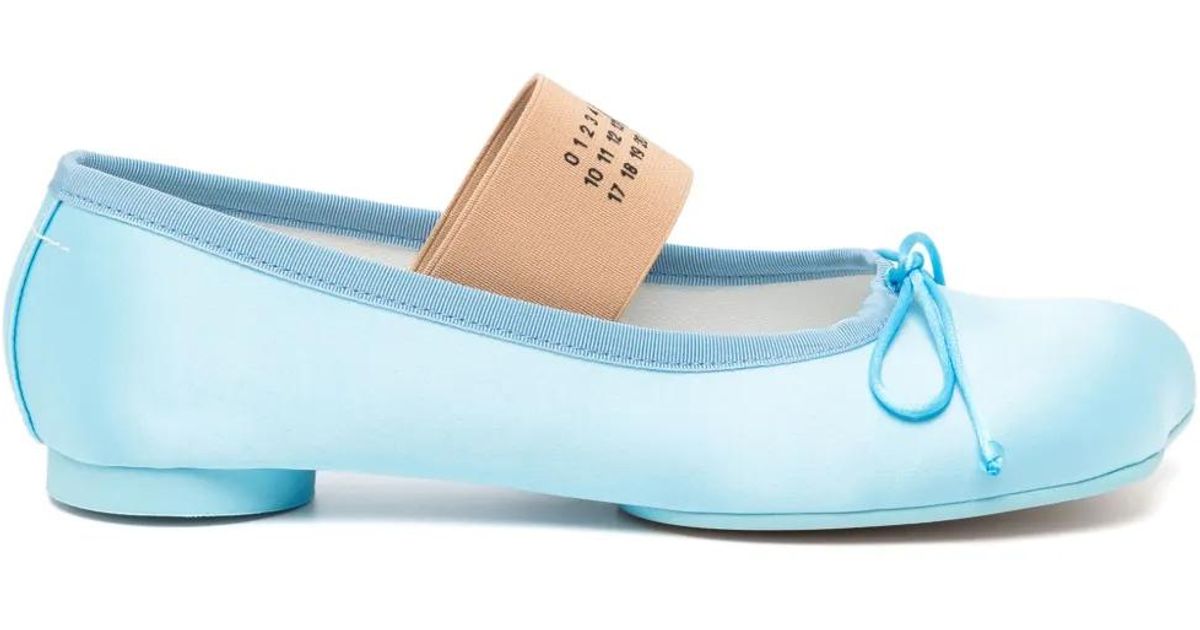 MM6 by Maison Margiela Anatomic Ballet Flats in Blue | Lyst