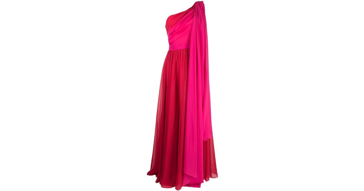 Sachin & Babi Grace One-shoulder Draped Gown in Pink | Lyst
