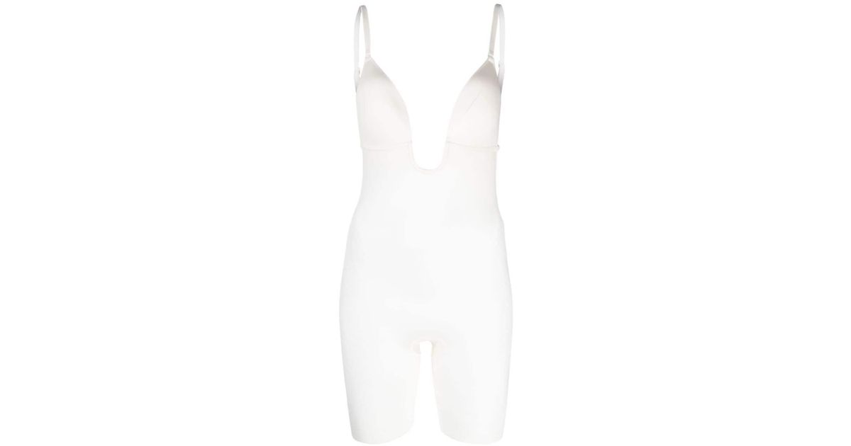 Spanx Suit Your Fancy Plunge Low-back Bodysuit in White