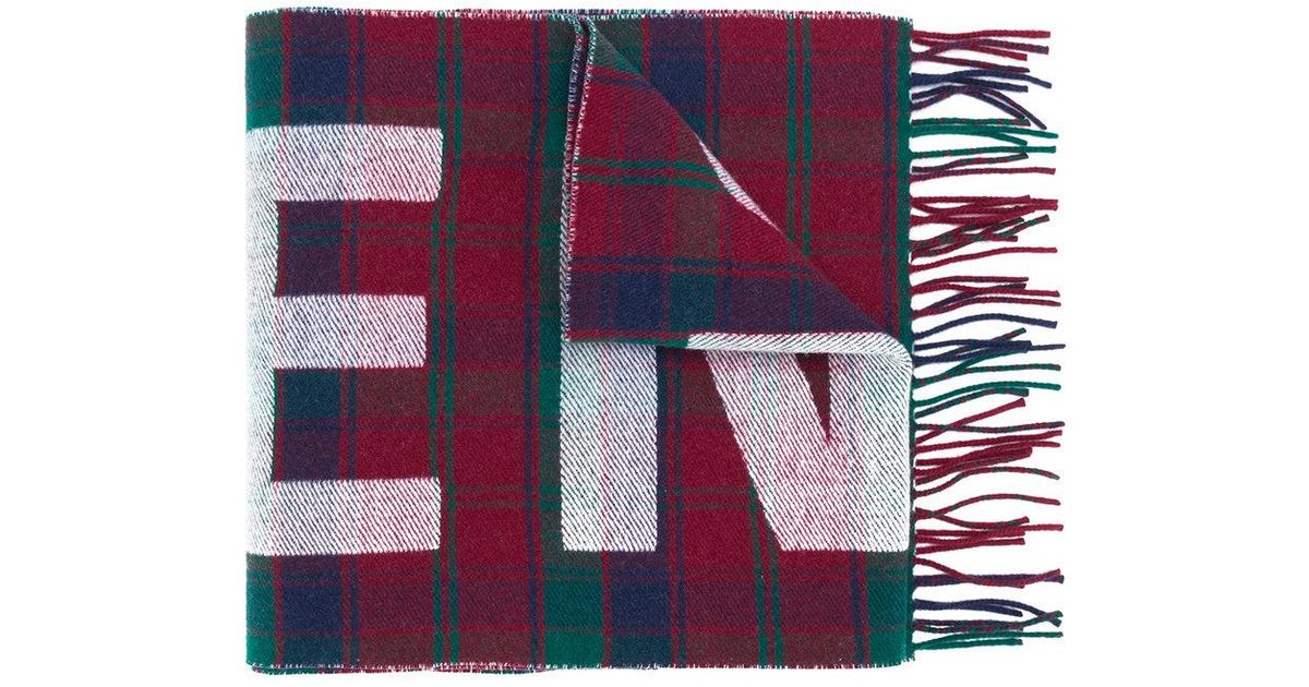balenciaga tartan scarf
