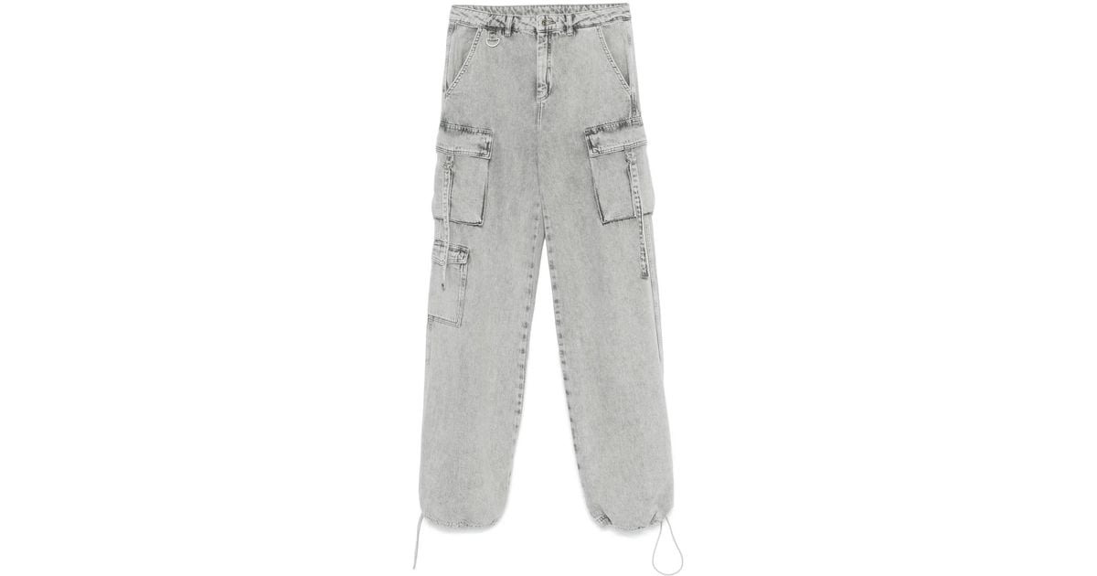 Patrizia Pepe Cargo-Pockets Jeans in Grey Lyst UK