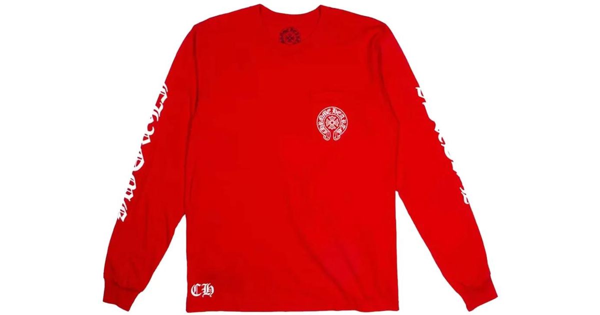chrome-hearts-red-Scroll-Logo-