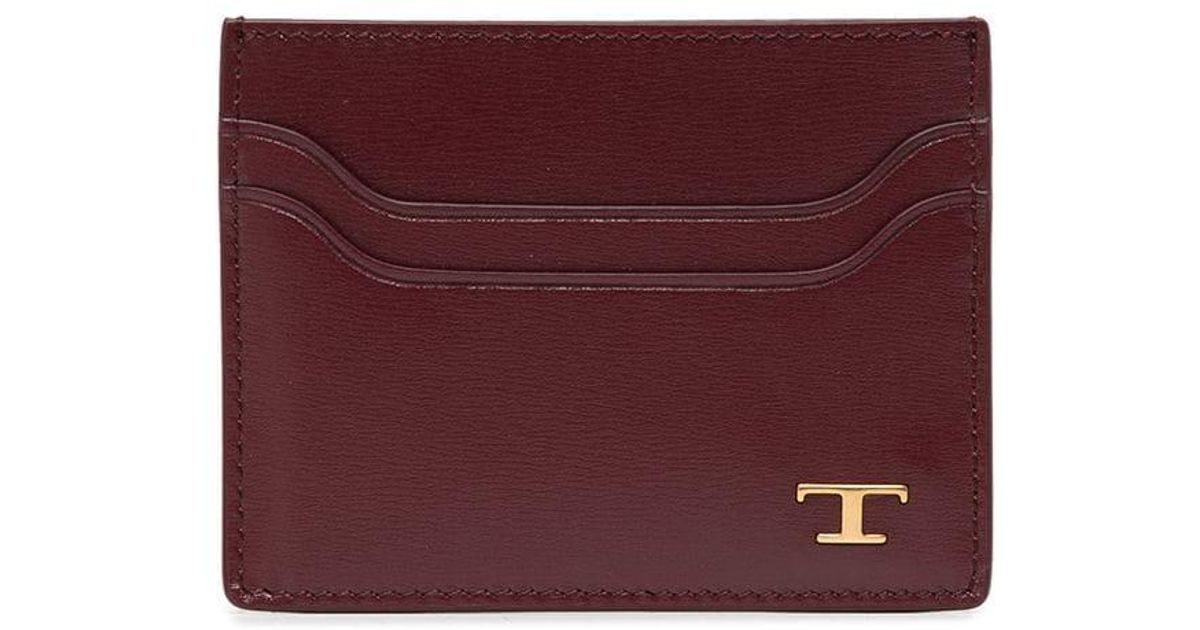 Tod's Leather Logolettered Card Holder for Men Lyst
