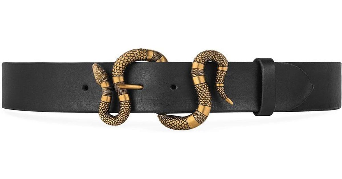 belt with snake buckle
