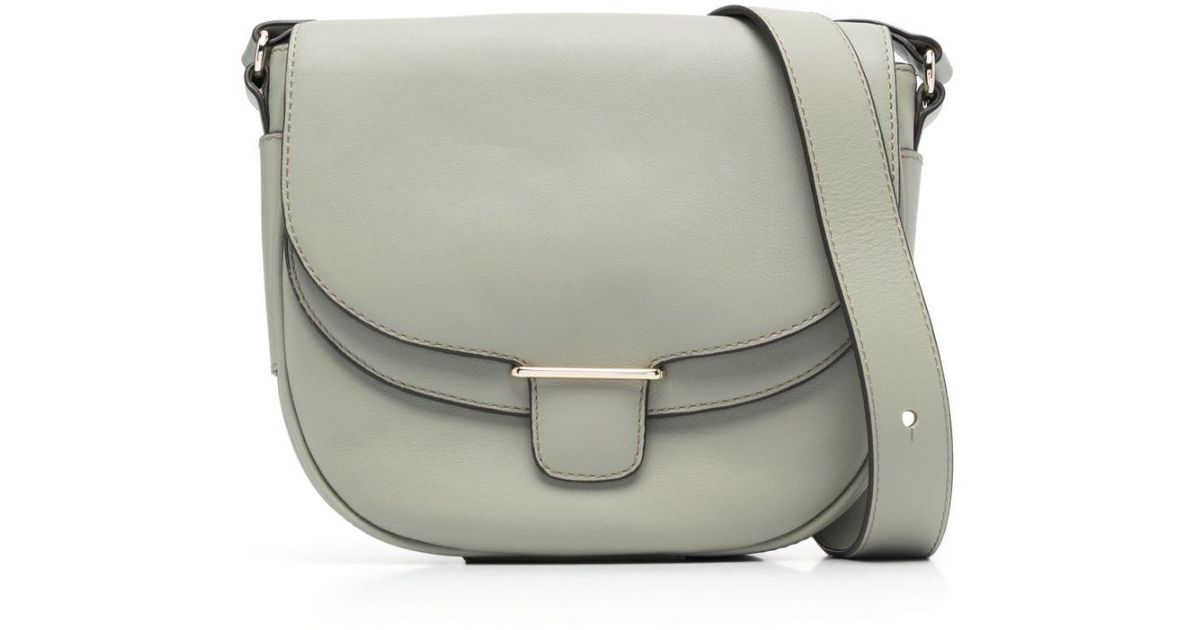 Tila March Garance Leather Crossbody Bag in Gray | Lyst