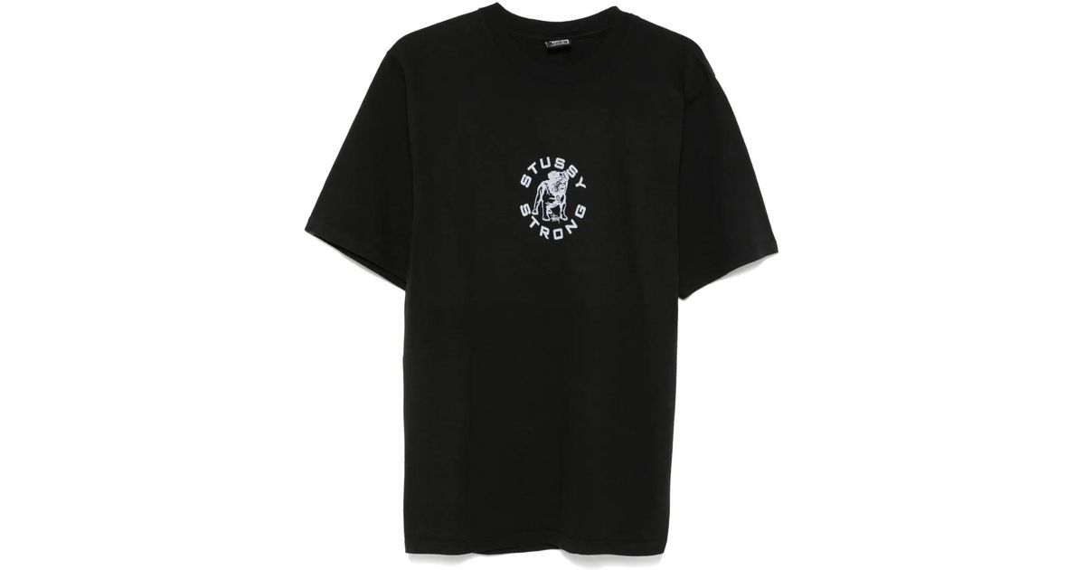 Stussy Strong Mac Pigment Dyed T-Shirt in Black for Men | Lyst UK