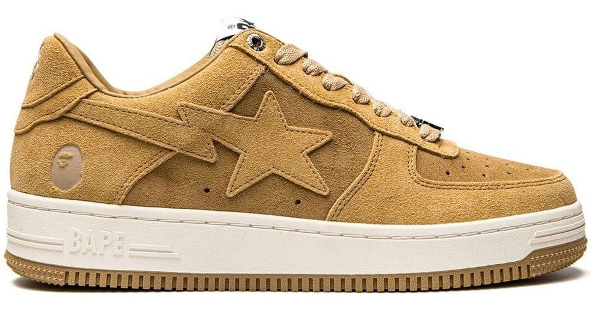 A Bathing Ape Suede Bape Sta M2 Low-top Sneakers in Natural for Men | Lyst