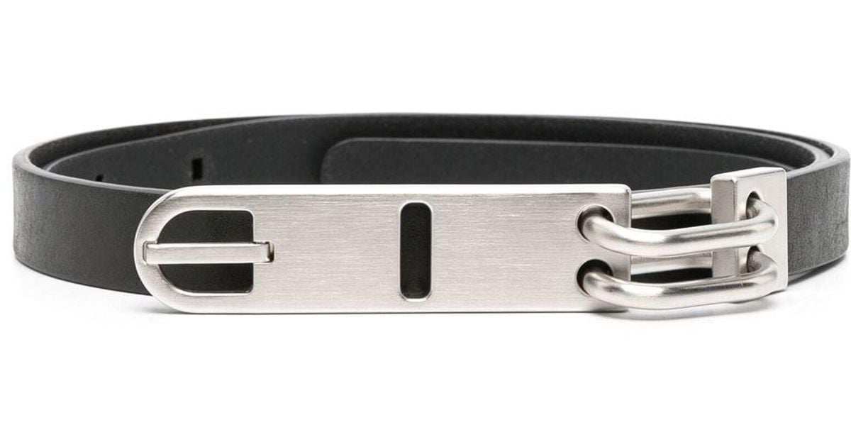 Rick Owens Long-buckle Leather Belt in Black for Men | Lyst