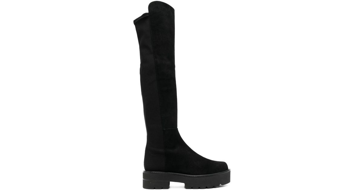 Stuart Weitzman Leather 5050 Ultralift Knee-high Boots in Black | Lyst