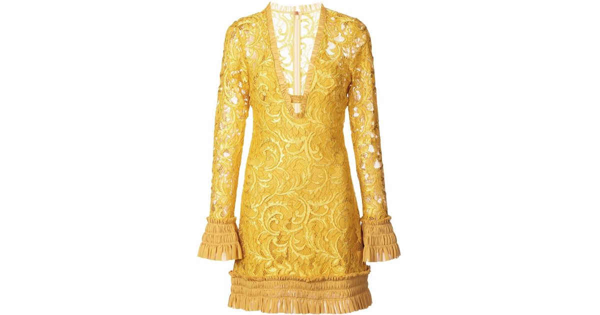 alexis yellow lace dress