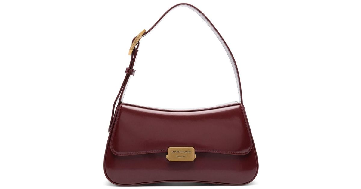バッグ 00s EMPORIO ARMANI leather shoulder bag Leather shoulder bag with all-over embossed eagle | Emporio Armani