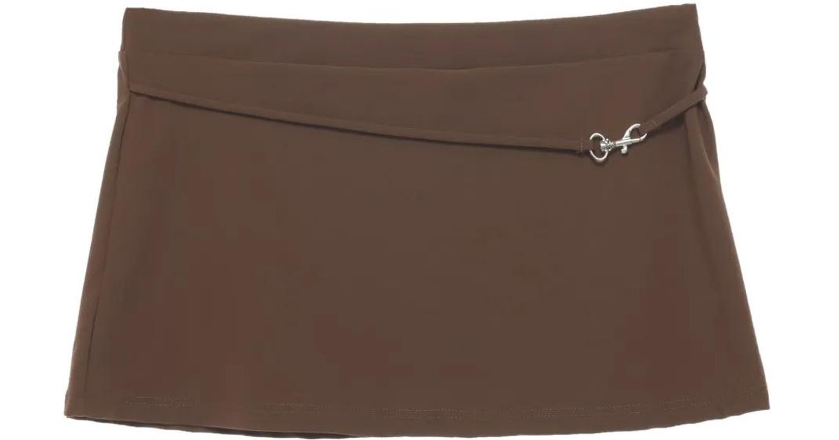 GIMAGUAS Carolina Mini Skirt in Brown | Lyst