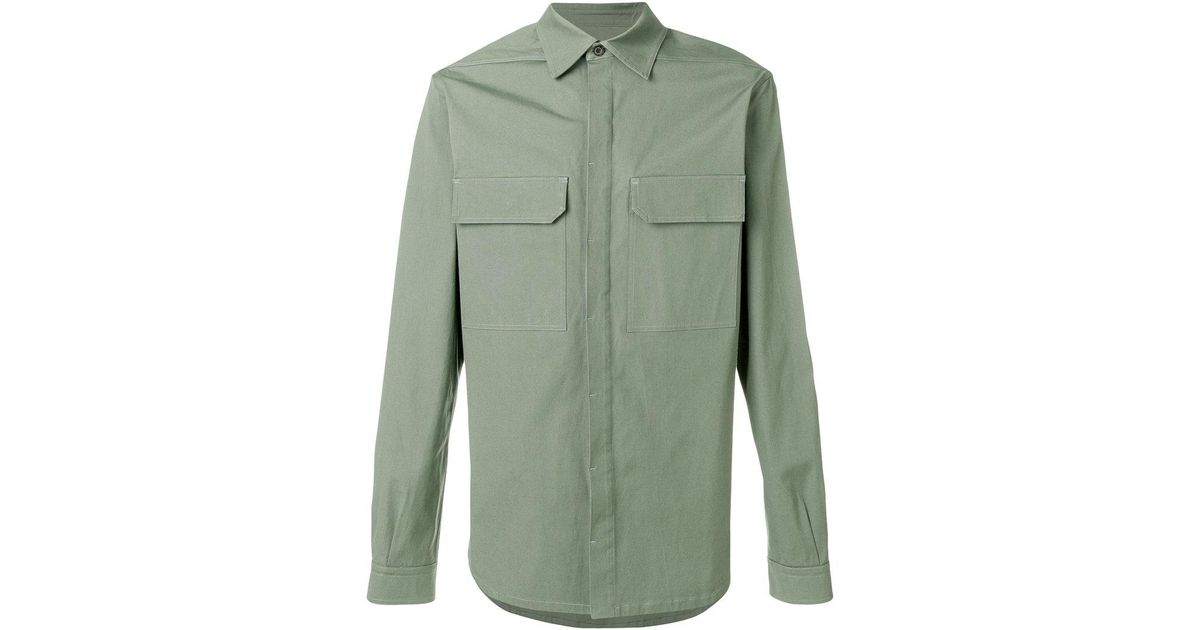 rick owens work shirt