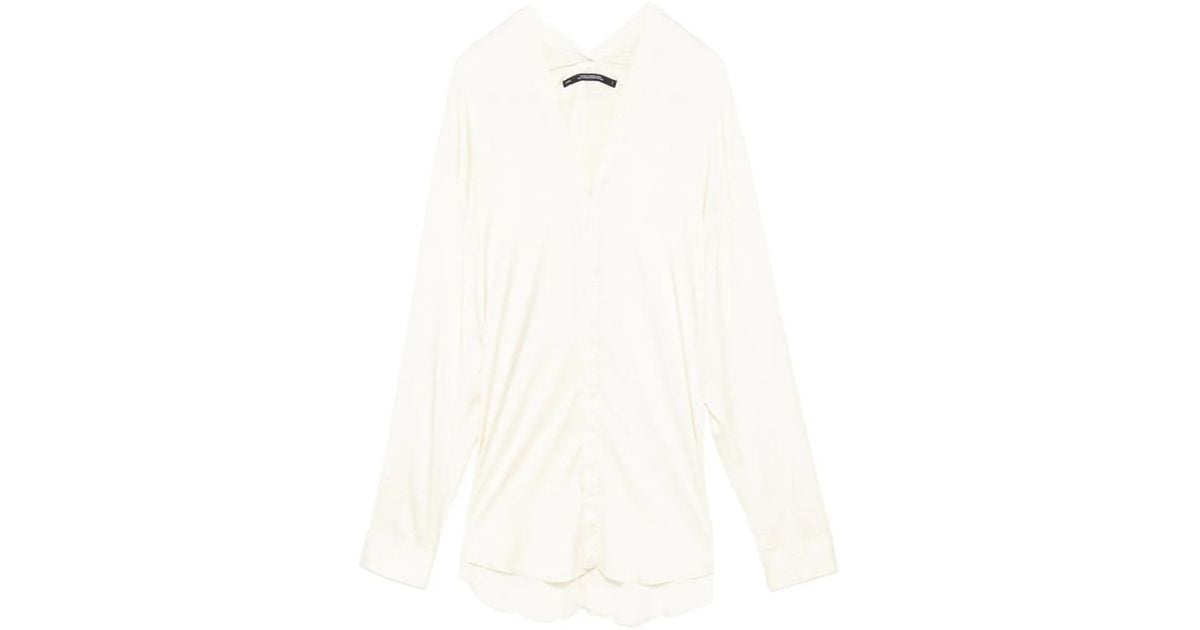 Julius Slit Neck Shirt in White for Men | Lyst UK