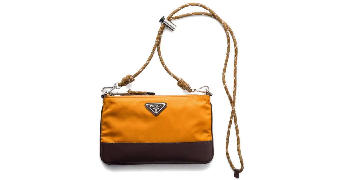 メンズ Prada Speedrock Re-Nylon スマホケース オレンジ | Lyst