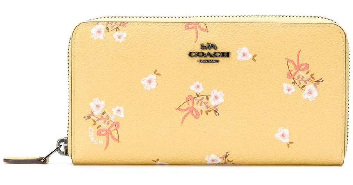 coach yellow flower purse