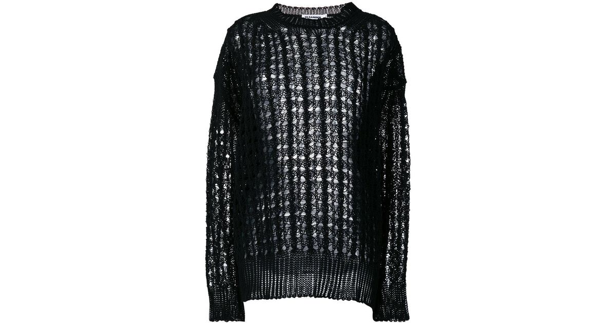 black loose knit jumper