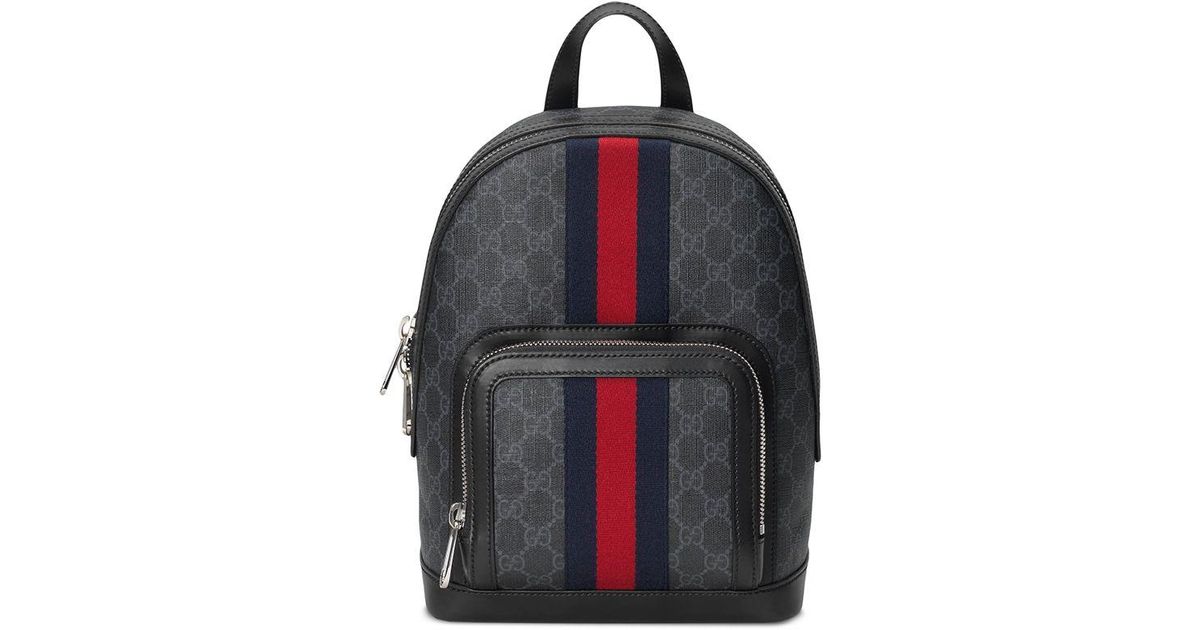 Gucci Leather GG Supreme Backpack in Grey (Grey) for Men | Lyst UK