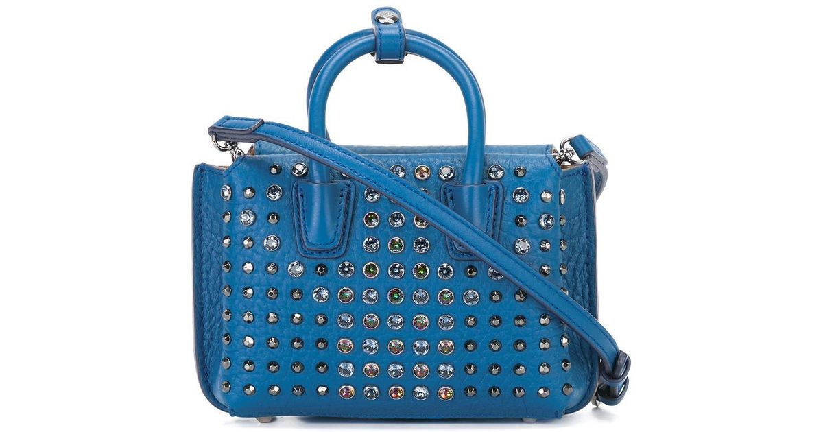 Blue Mcm Crossbody Bag