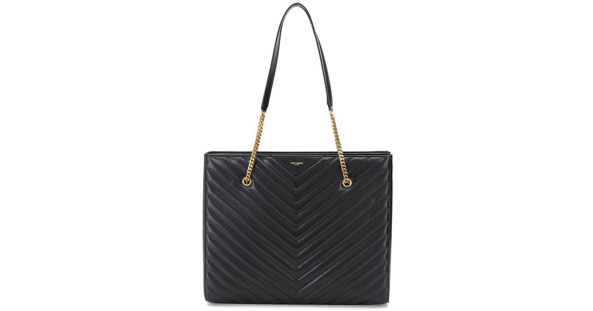 Saint Laurent Tribeca Giant Quiltedleather Shoulder Bag in Black Lyst