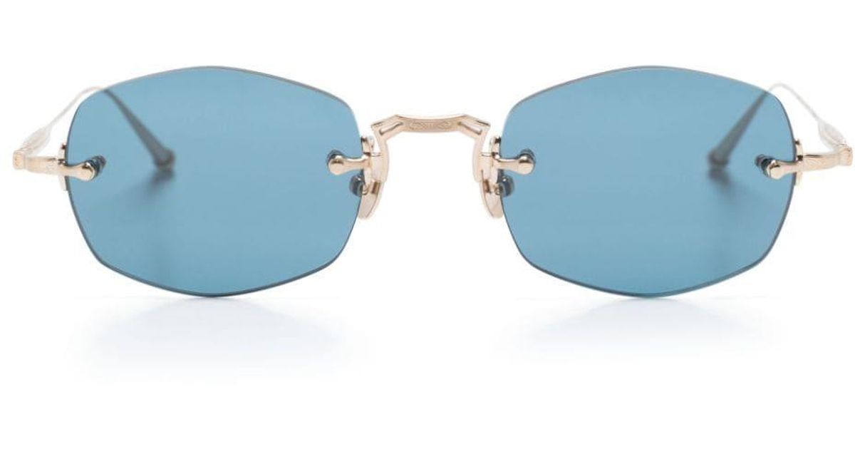 Matsuda M3105 Geometric Frameless Glasses in Blue | Lyst