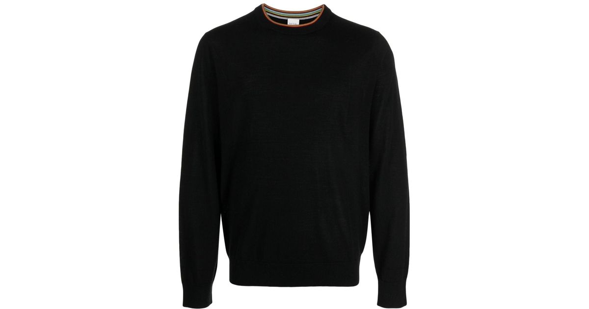 Paul Smith Signature Stripe Merino wool Jumper in Black for Men