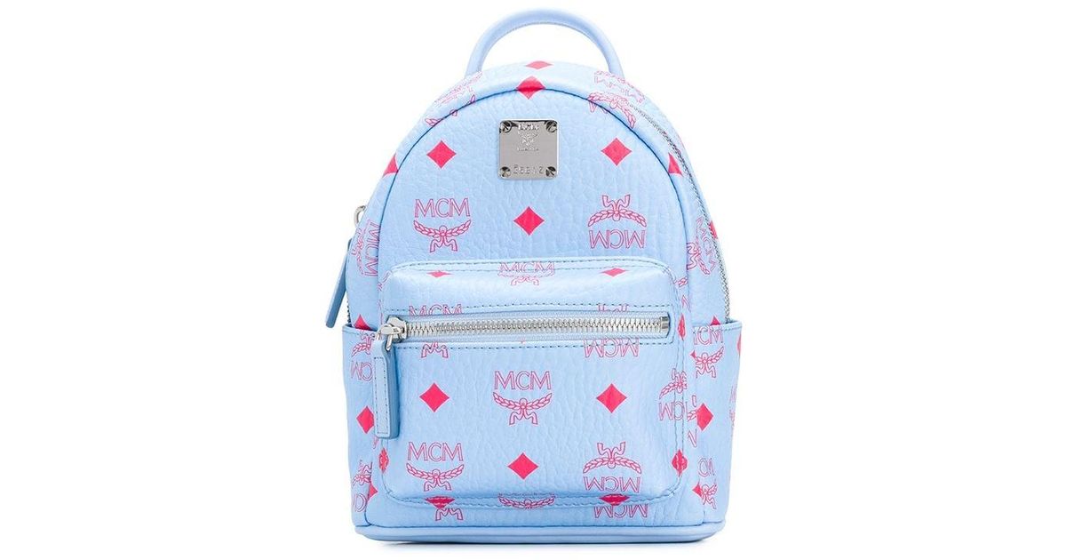 royal blue mcm backpack